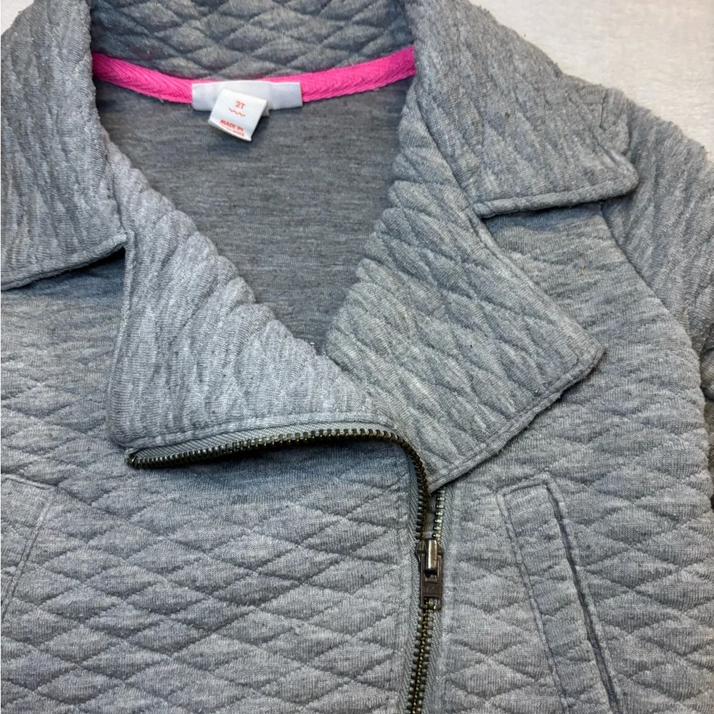 Cat & Jack Gray Quilted Kids Jacket EUC Size 2T